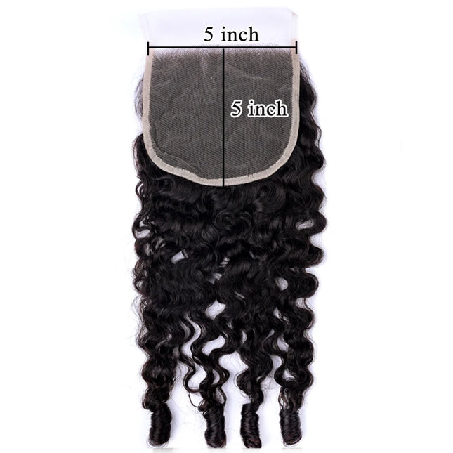 PerisModa Burmese Curly Lace Closure 4x4 Brown Lace 5x5 HD Transparent Lace Swiss Lace Natural Color Human Hair With Pre Plucked