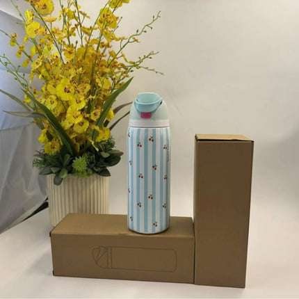 32OZSimple and stylish fruit cup, large capacity outdoor sports travel cup, double-layer 304 stainless steel insulated water cup