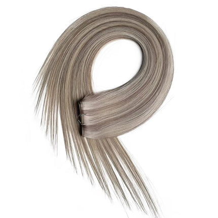 Diyomo Genius Weft Human Hair Extensions 50G Remy Human Hair Invisible Brazilian Hair Extensions Hair Bundles