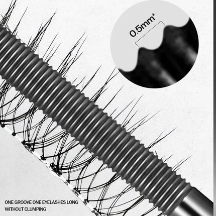 Metal Iron Lashes Mascara Waterproof Silk Fiber Mascara Black Long Curling Eyelash Extensions Non-clumping Eyes Makeup Cosmetics