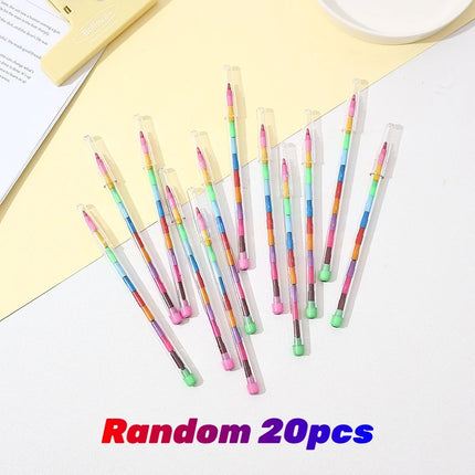 Building Block Crayons 10 Colors Children's Doodle Painting Coloring Creative Painting Crayons Non-Messy Removable Crayons