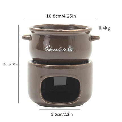 Ceramic Chocolate Melting Pot Heater Household Constant Temperature Mini Ice Cream And Cheese Melting Machine,With Candle Warm