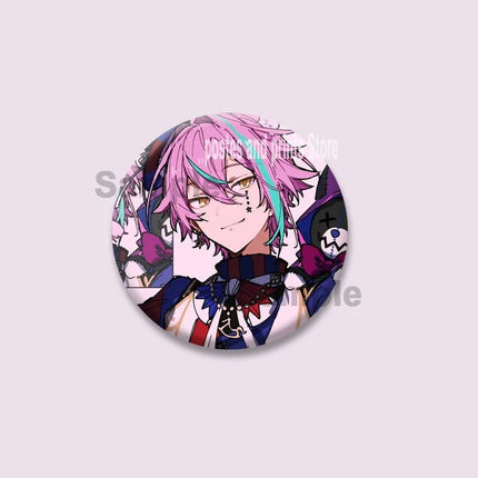 Anime Game Character Kamishiro Rui Pins PJSK Cartoon Round Brooches on Backpack Shirt Accessories Jewelry Badge Gift for Friends