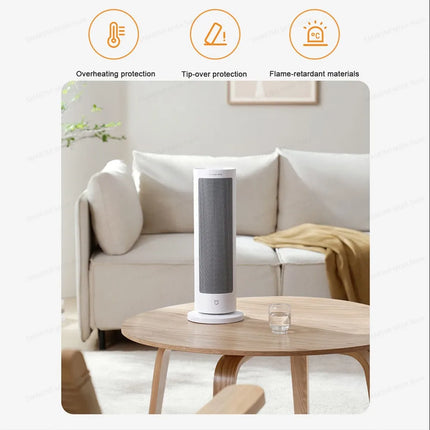 MIJIA Fan Heater,Lightweight and Compact,2,000W High Power,Wide-angle 70°,Multiple Safety Feature,CN Version With Adapter