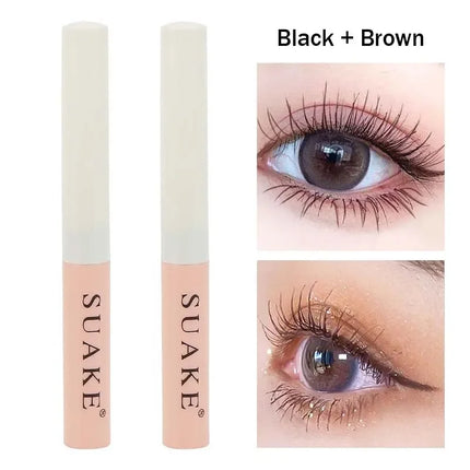 Black Brown Mascara Ultra-fine Small Brush Lengthening Black 3D Lashes Eyelash Extension Waterproof Lasting Eye Lashes Mascara