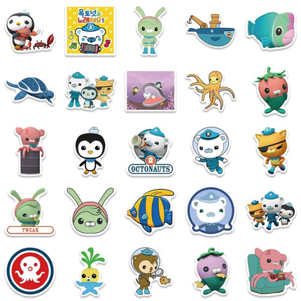 50pcs / Pack Not Repeating Octonauts Waterproof Stickers Party Decoration Kids Favor