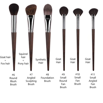 1pc High end Animal Hair Detail Eyeshadow Makeup brushes Highlight Make up brushes Eye Shadow Conceal Ebony Handle pencil beauty
