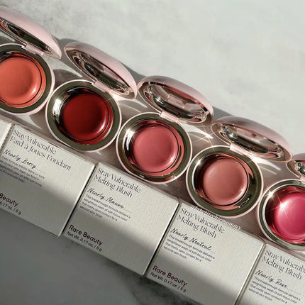 Rare Beauty Rose Neutral Mauve Blush Powder Portable Makeup Liquid Blush Moisturizing Dual-use Waterproof Lip Glaze Plump Smooth
