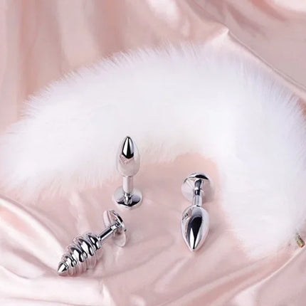 3 Sizes Metal Butt Plug Fox Tail Intimate Toys Bdsm Anal Extender Dilator Sex Shop Products Erotic Games Goods For Adults