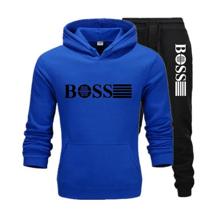 Two-piece fitness sets for autumn and winter, casual sportswear for men and women, and fashionable hooded sweatshirts