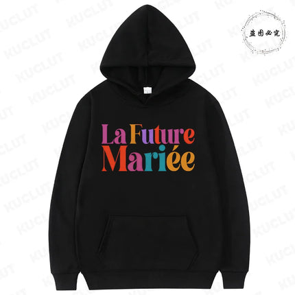 Winter Autumn Outerwears: Y2K Clothes Hooded Sweatshirts, Future Bride & Bridesmaid Picks for French Girls EVJF Single Farewell