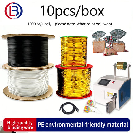 Automotive Cable Tying and Winding Machine Bag Sealer for 2-60mm Toy Bread Plastic Bag Tyng, Touch Screen with English Language