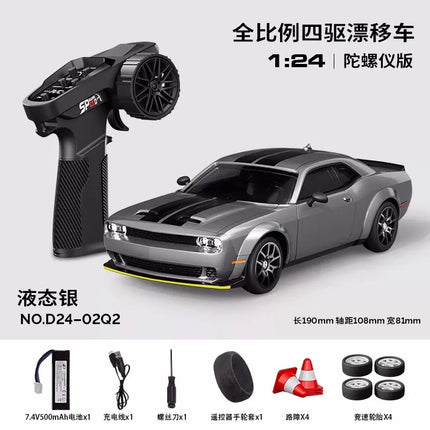 Gyro version SDSTAR RC Drift Car 1:24 Scale 4WD D24 Full Proportional Control Two Sets of Wheels Professional Remote Control Toy