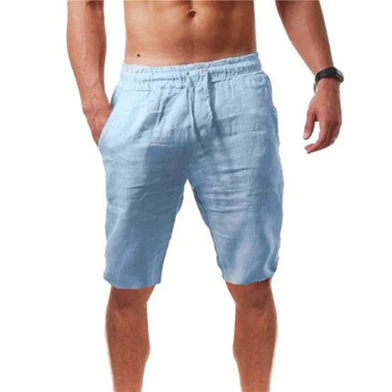 2026 new Men's Cotton Shorts Pants Male Summer Breathable Solid Color Short Trousers Fitness Streetwear S-3XL