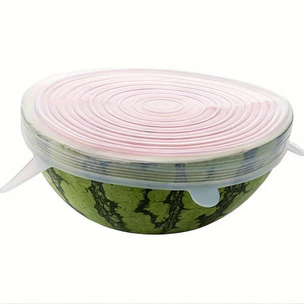 6PCS/SET  Silicone elastic cover, reusable and durable food storage bowl cover, dishwasher and refrigerator safe storage