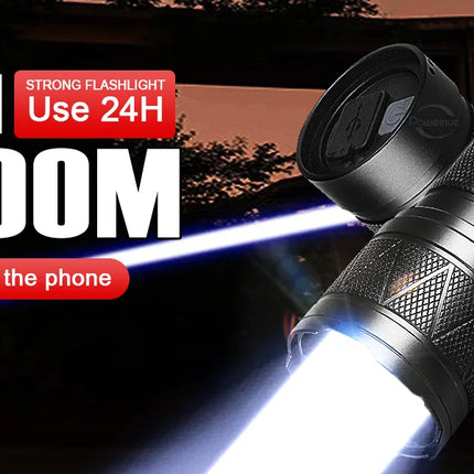 2026 NEW LED Handheld Flashlight Ultra-Bright 780000000LM 15000mAh USB Rechargeable High Strong Power Led Tactical Lantern