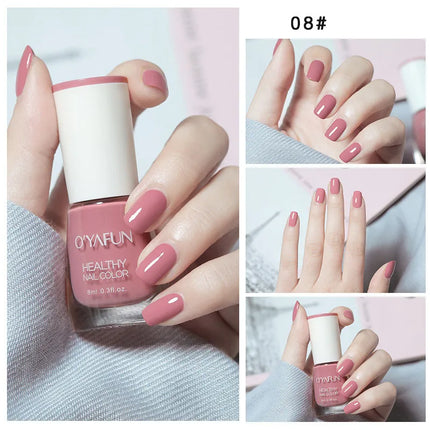 40 Colors Nail Polish Quick Dry No-bake Lasting Water-based Tearable Manicure Not Easy To Fade Semi-permanent Varnish Nail Art