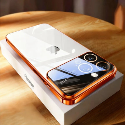 Luxury Plating Clear Hard PC Glass Lens Camera Protection Case For iPhone 17 Pro Max 16 15 13 11 12 14 Transparent Bumper Cover