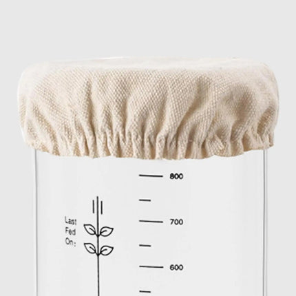 Linen Dough Jar Covers 4pcs Bread Fermentation Covers Reusable Proofing Lids Sourdough Starter Kit for Home Kitchen Baking