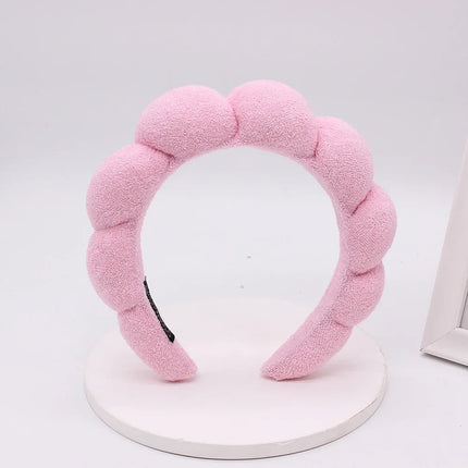 Women Girls Sponge Co Spa Makeup Bubble Terry Cloth Headband Puffy Retro Hair Bands Soft Hairband Headwear