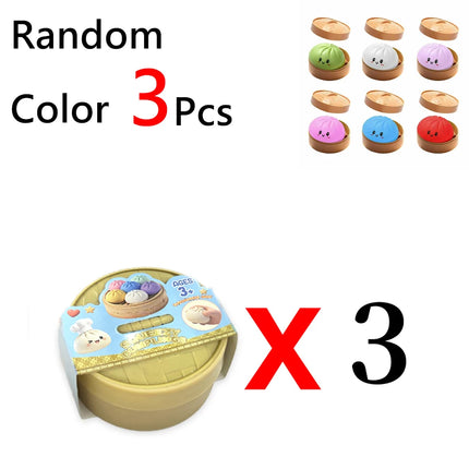 Colorful  Dumpling Squishy - Blind Box Mysecret Bun Fidget Toy Soft TPR Material Stress Relief Unboxing Surprise Random Style