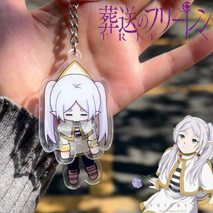 Anime Frieren at the Funeral Frieren Beyond Journey's End Frieren Cosplay Keychain Kawaii Acrylic Keyring Key Chain Accessories
