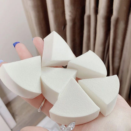 60pcs Triangle Makeup Sponge Soft Fan Shaped Puff Liquid Foundation Concealer Cream Tool Detail Powder Puff Cosmetics Applicator