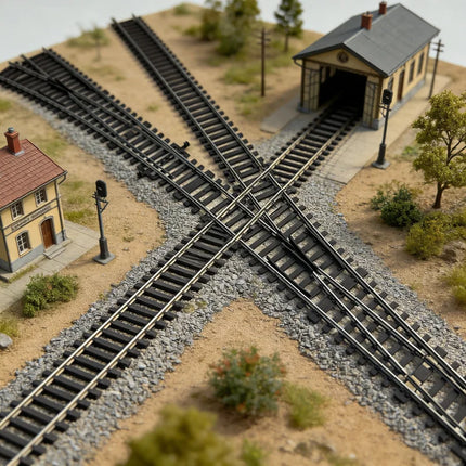 1/87 Ho Scale Train Track Model Railway Track Can Be Powered Nickel Silver Narrow Gauge Curved Track Turnout Track Model