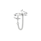 silver with chain / resizable