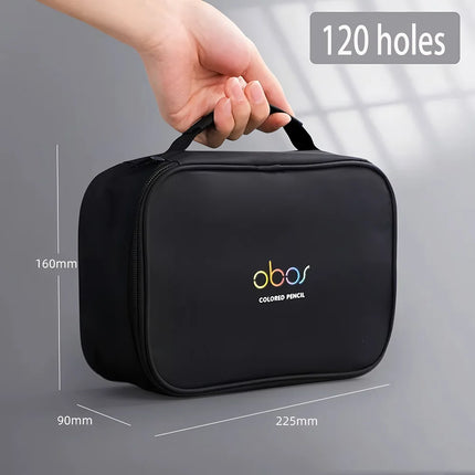 48/72/120/150/200 hole detachable and foldable Velcro stitched Oxford canvas pencil case for art stationery storage pencil case