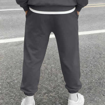 Men's Harajuku Sakura Cherry Blossom Japanese Kanji Print Sweatpants Elastic Waist Soft Daily Street Hip Hop Joggers
