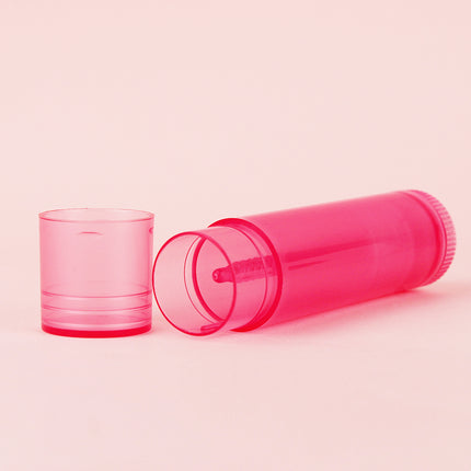 100pcs 5g Plastic Transparent Cosmetic Round Lip Balm Tubes Empty 5ml Oval Black Lipstick Tube Packaging Lip Balm Container