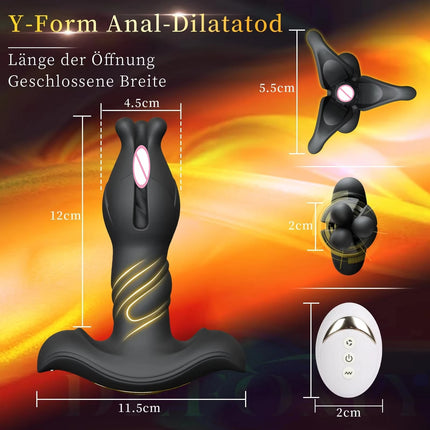 Prostate Massage Vibrator Anal Plug 9-Speed Vibrating Dilator  Shock Slap  Telescopic Vibrating Anal Plug Male Gay Sex Toy