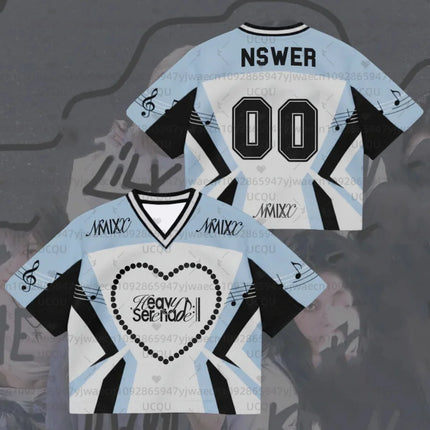 2026 Kpop Fans NMIXX Heavy Serenade Album Jersey Gift For Lovers Streetwear Plus Size Clothes Short Sleeve Tops T-shirt