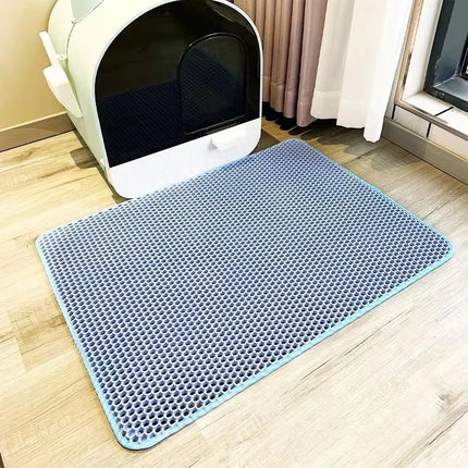 120CMX70CM Cat Litter Mat Waterproof Double Layer Pet Litter Box Mat Pet Toilet Cat Mat Nonslip Sand Cat Washable Mat Pet Clean
