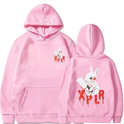 Autumn hoodie Sam Xplr Merch Colby rabbit pocket hoodie men's and women's fashionable casual printed solid color warm hoodie