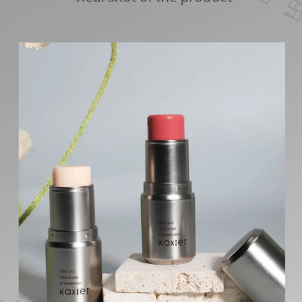 Kaxier Sheer Highlighter Stick Transparent Dewy Natural Look Brightening Pearlescent Blush Cream Contouring Stick
