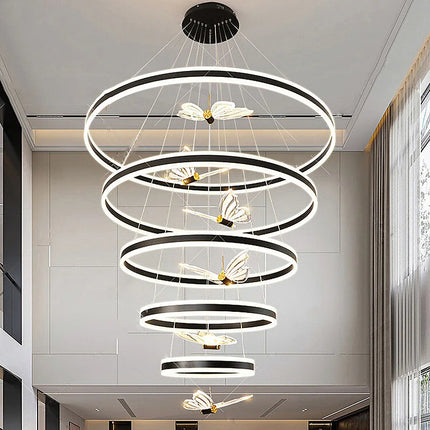 Modern Home Decor Ring LED Lights Pendant Light Lamps for Living Room Chandeliers for Dining Room Hanging Light Indoor Lighting