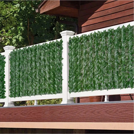Artificial Ivy Hedge Green Leaf Fence Panels Faux Privacy Fence Screen for Home Outdoor Garden Balcony Decoration