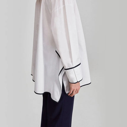 CHCH Women's shirts Autumn Fashion Embroidered Design ladies Long Sleeve Shirt Commuting Date Outing female Versatile blouses
