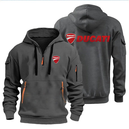 Ducati Men's Hooded Sweatshirt Spring Autumn Outdoor Sportswear Fashionable Casual Motorcycle Enthusiasts Clothing 2026