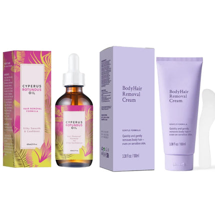 Natural Hair Growth Inhibitor Oil - Long-Lasting Reduction with Jojoba & Almond Oil for Smooth, Silky Skin, All Skin Types