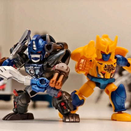 Blokees Transformers Defender Version 6 Collectible Blind Box Beast Wars Action Figures Optimus Prime Megatron Bruticus Model