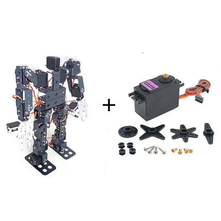 New 17 Dof Humanoid Robot Servo Educational Robot Dance Robot Claw Biped Walking Robot for Teaching DIY Kit Programmable Robot