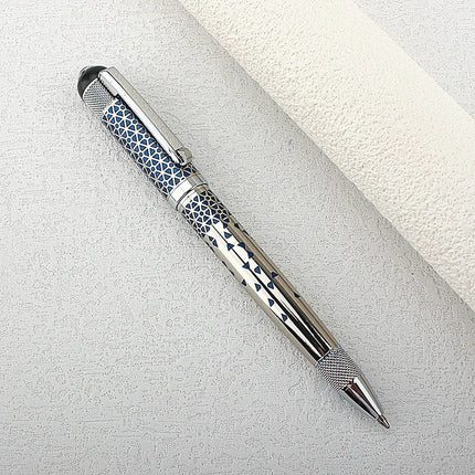 1pc Luxury Metal Round Ballpoint Pen | Retractable Stainless Steel Painted Ballpoint Pen, Elegant Signature Pen | Gift Choice