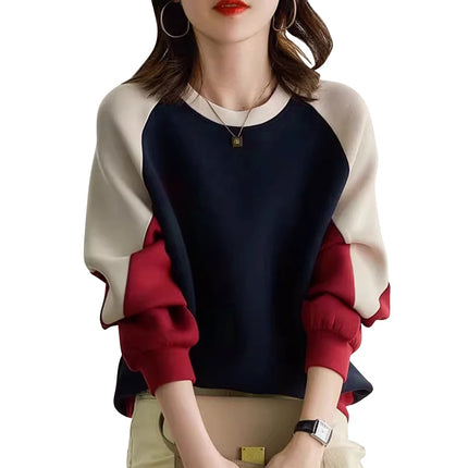 2024 ZANZEA Fashion Women Sweatshirt Autumn Patchwork Hoodies Tops Loose Pullover O Neck Long Sleeve Sweater Casual Streetwear