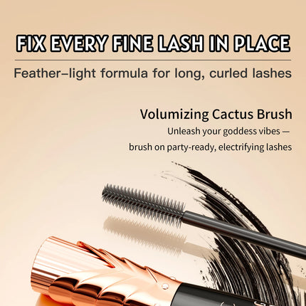 5D Black Waterproof Mascara Lengthens Eyelashes Extension Thick Silk Fiber Mascara Female Makeup Eye Cosmetics Tools for Gifts