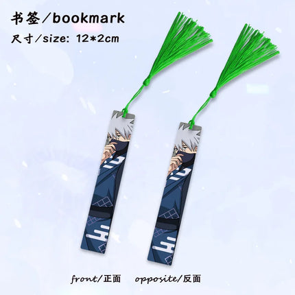 Anime Naruto Kakashi Uchiha Madara Metal Bookmark Cosplay Collectible Figure Manga Stationery Stand Hanging Decor Gift for Fans