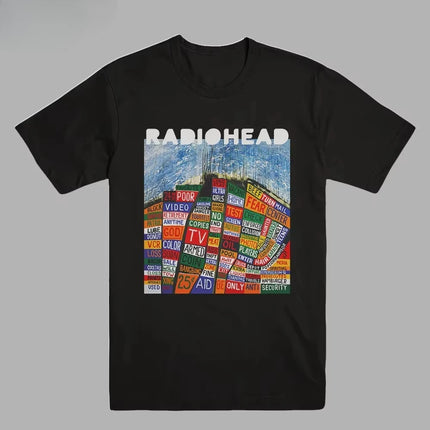 2025 American Vintage Radiohead OK Computer Albums 90s Graphics Summer New Vintage Fashion Men and Women Streetwear