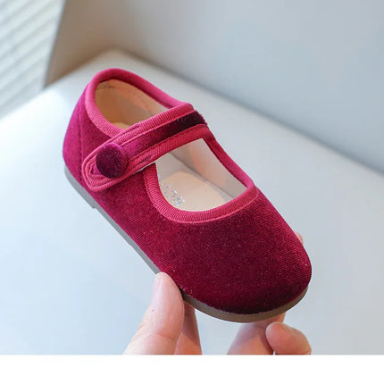 Girls Suede Flats Shoes Soft Sole Kids Moccasin Shoes Japanese Style Solid Color Simple Children's Casual Shoes Spring Autumn